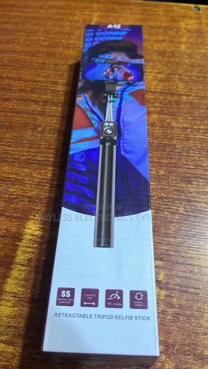 A12 3 In 1 Foldable Battery Bluetooth Selfie Stick Bluetooth Tripod