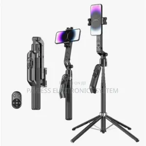 Q565 Ai Face Tracking Selfie Stick With4-Leg Tripod Stand -Black