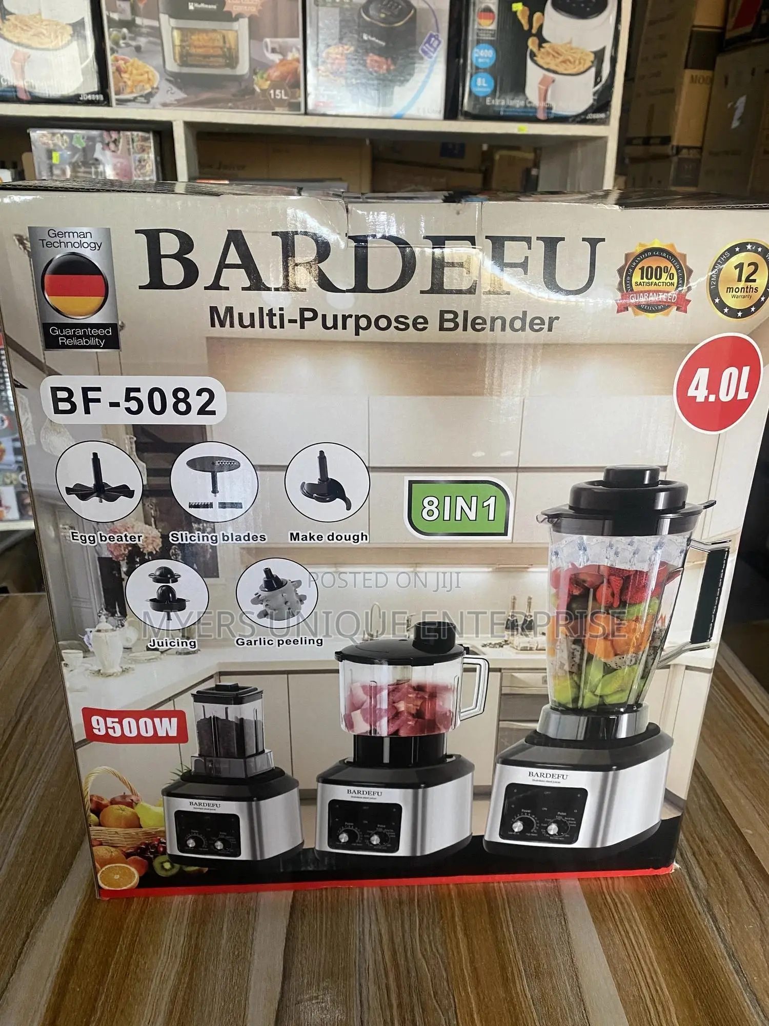9500w Bardefu 8in1 Multipurpose Blender 4l(High Performance)