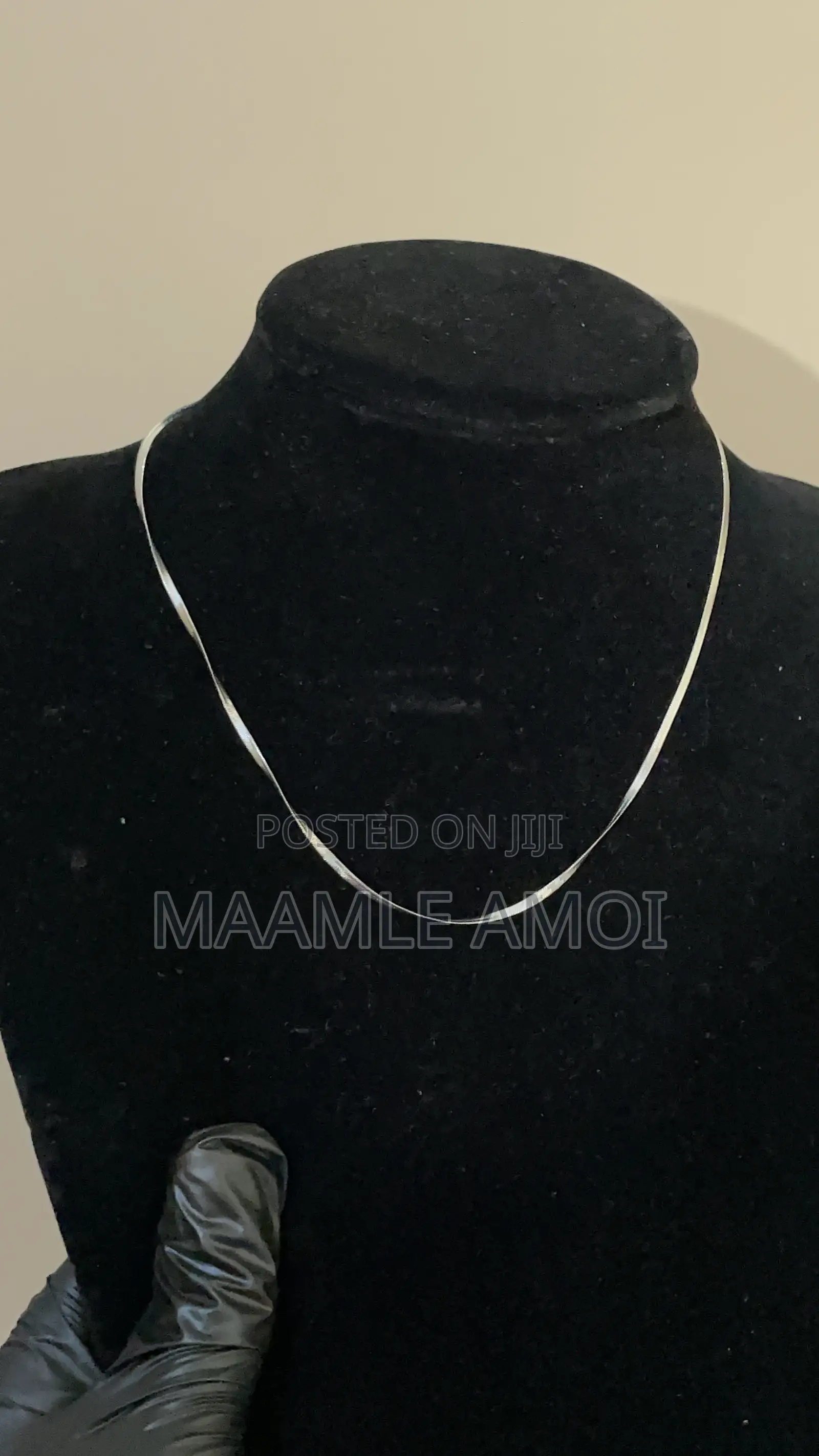 Plain Silver Necklace for Men