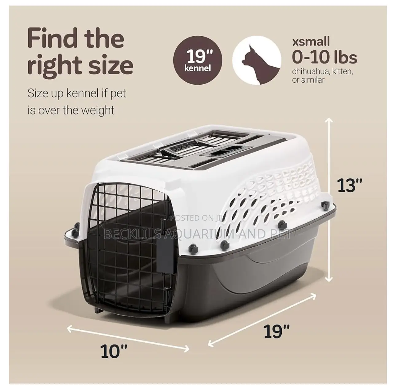 2 Door Way Plastic Acrylic Dog Cage