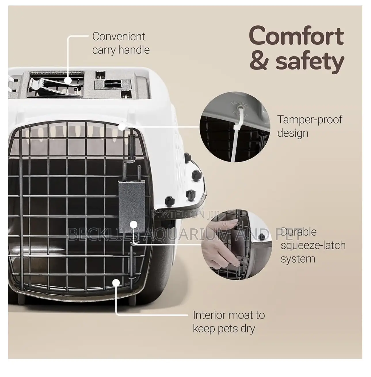 2 Door Way Plastic Acrylic Dog Cage