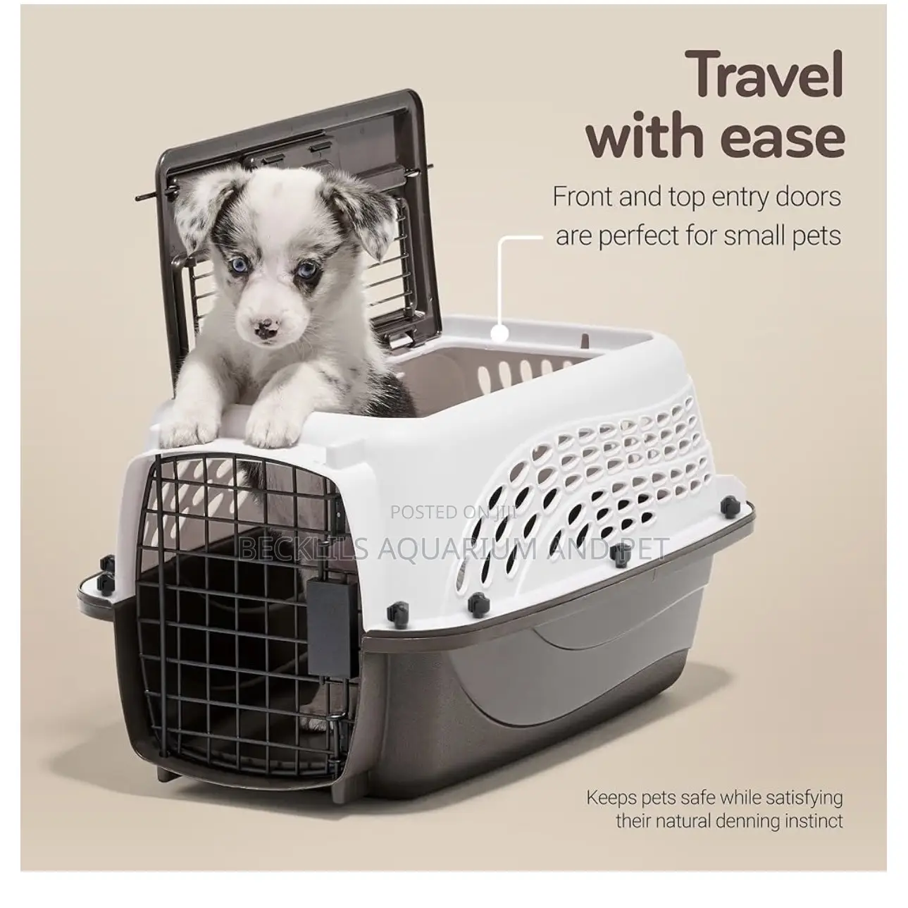 2 Door Way Plastic Acrylic Dog Cage