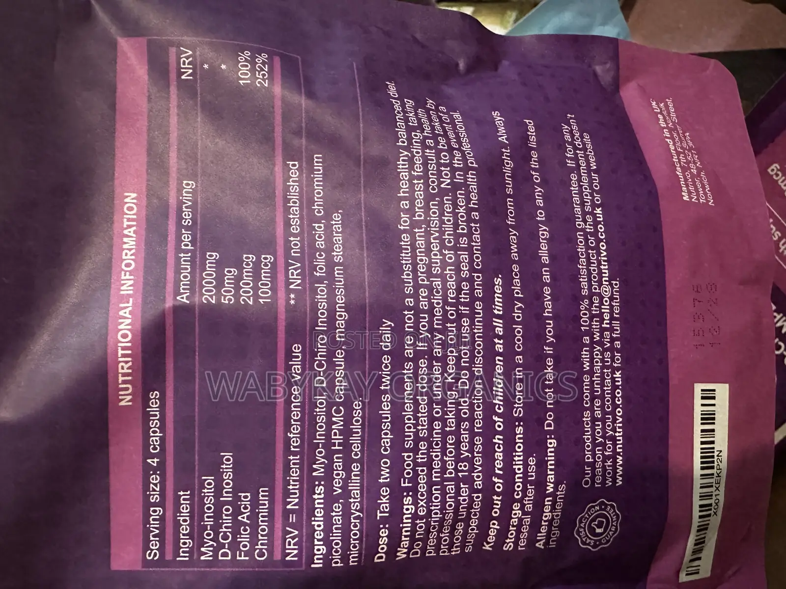 Nutiva Pcos Capsules 120 Capsules