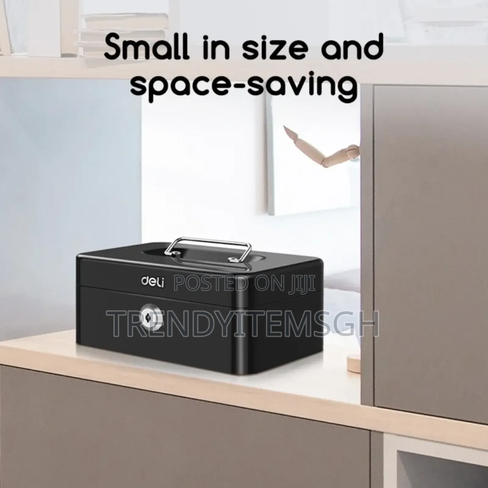 Portable Metal Cash Safe Lock Box