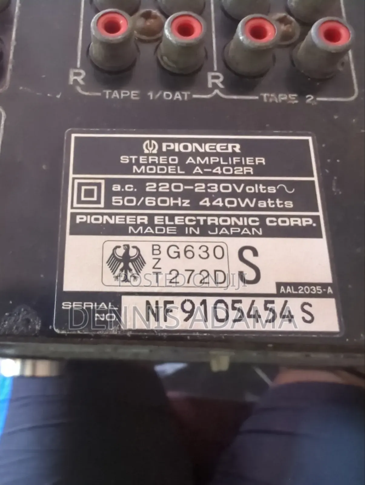 Home Used Pioneer Stereo Amplifier