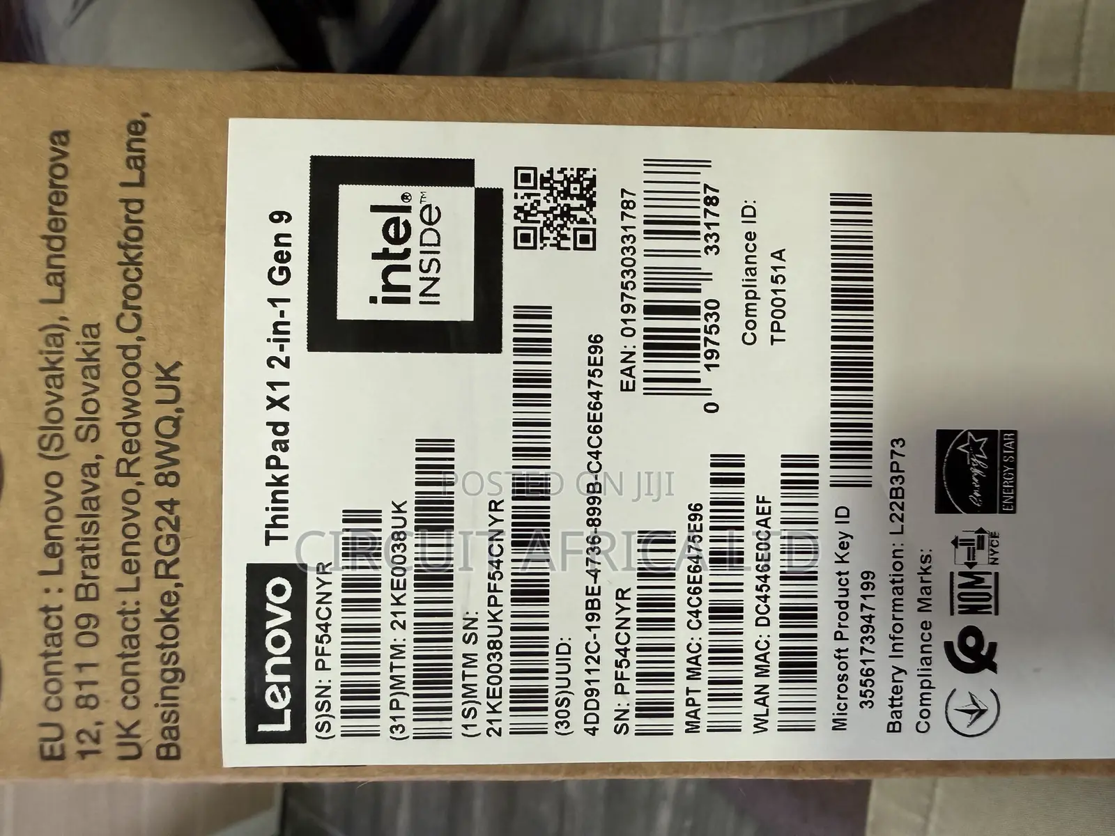 New Laptop Lenovo ThinkPad X1 16GB Intel Core Ultra 7 SSD 512GB