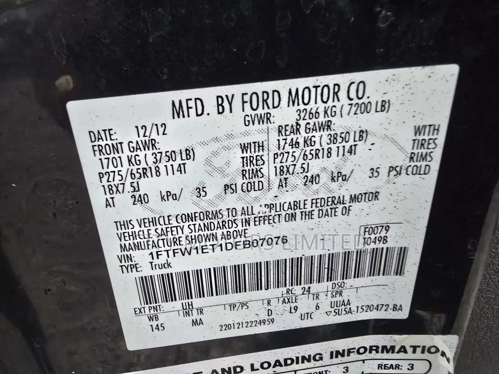 Ford F-150 XLT 2013 Black