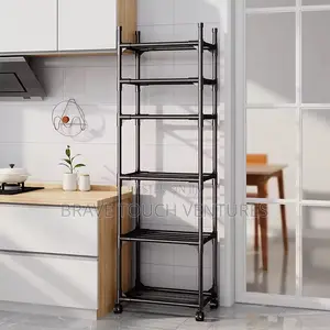 6 Layer Storage Organizer Rack With Wheels