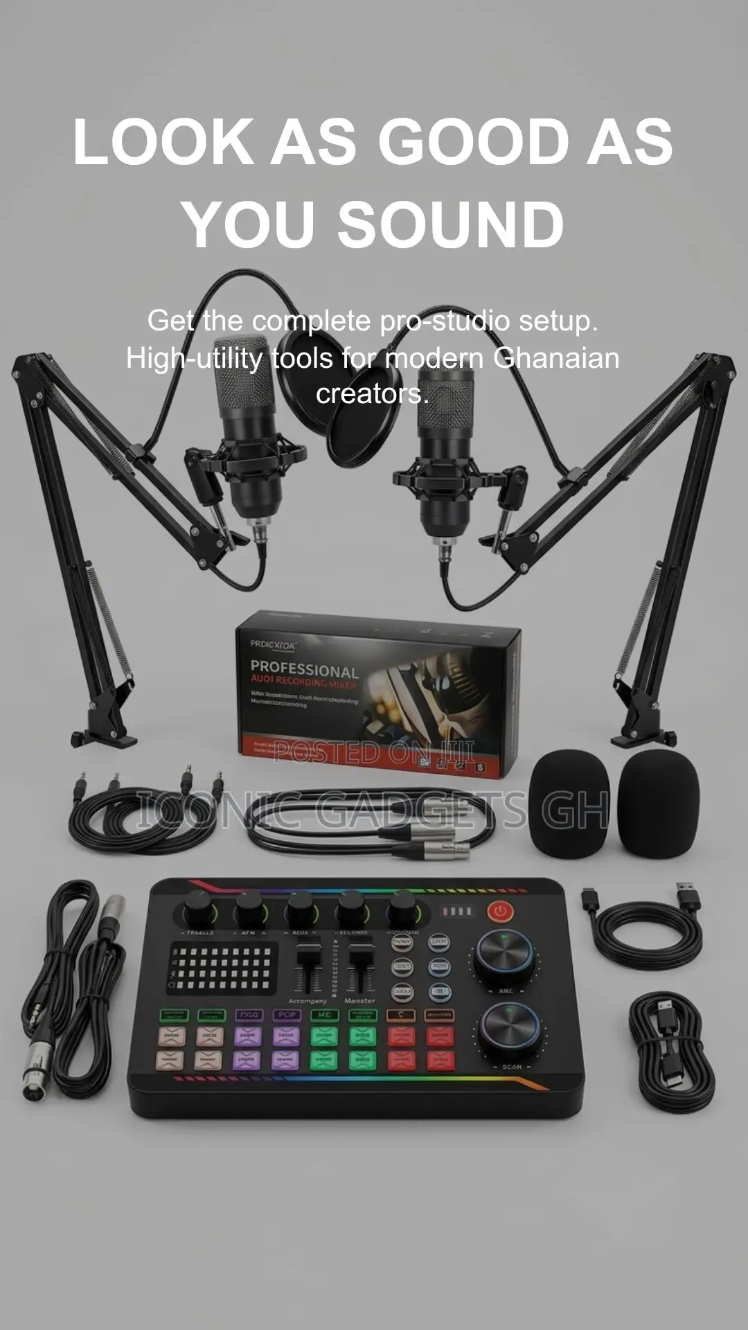 Complete Professional Podcast Livestream Bundle – Dual Condenser
