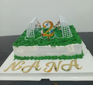 Football Pitch Character Cake