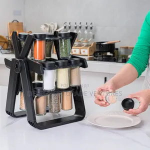 18 Jars 360 Rotating Spices Rack