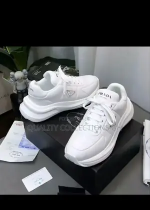 Authentic White Prada Sneaker