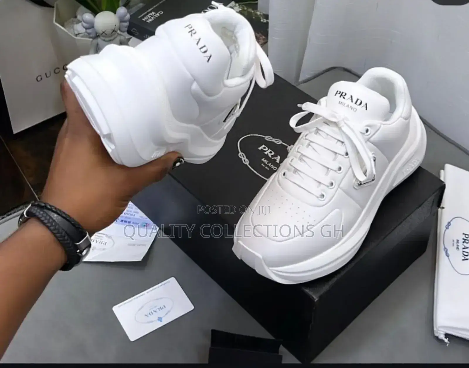 Authentic White Prada Sneaker