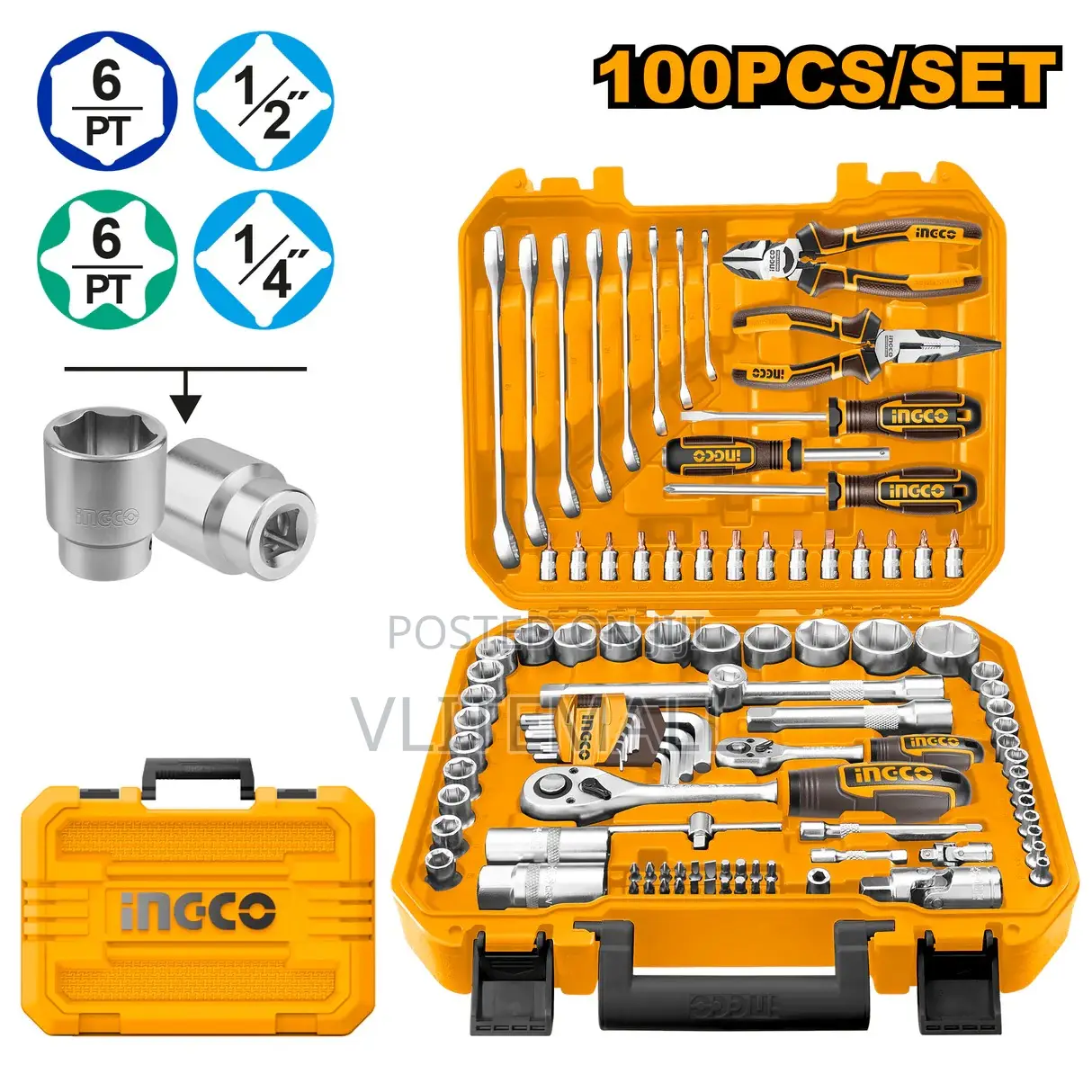 Ingco 100 PCS Tools Set Hkthp21001 Ing-Ht