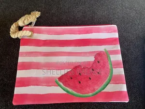 New Canvas Zipper Waterproof Flamingo Palm Clutch Tote Bag