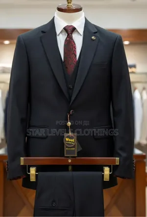 Black 3_pieces Suits Available in All Sizes ,Other Shades