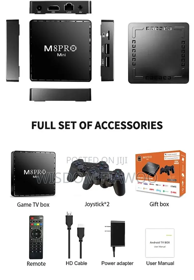 M8 Tv Stick With Game and Controllers