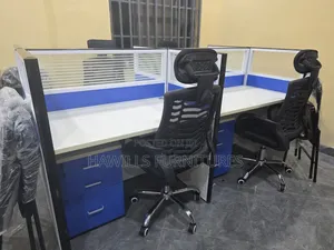 Four in One Office Workstation Cubicle With Storage Drawers