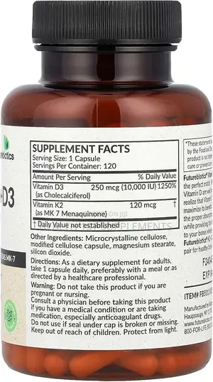 Vitamin D3 (10,000iu + 120mcg Per Capsule) Extra Strength, 120 Caps