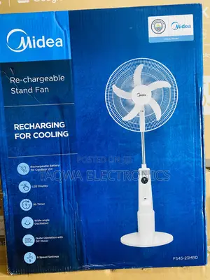 Power Solution,Midea 18 Inch Rechargeable Fan