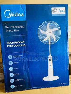 With Strong Battery Midea Rechargeable Fan