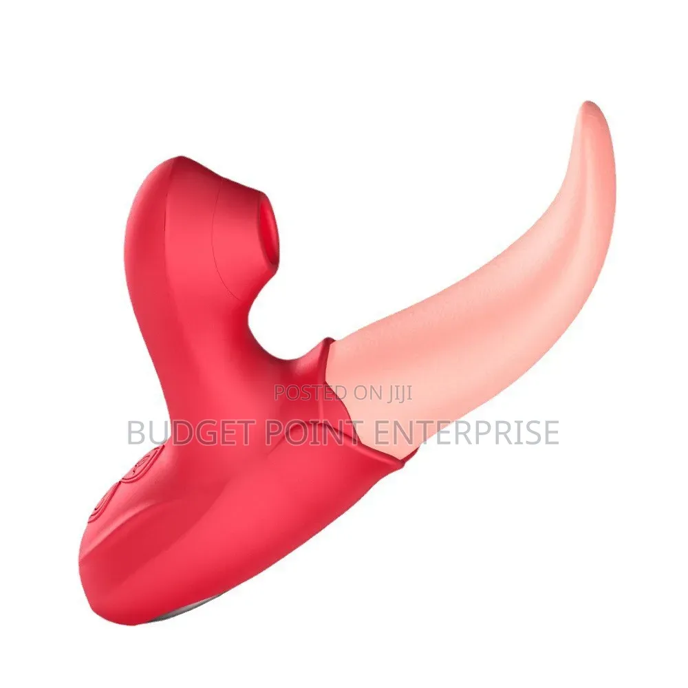 2in1 Realistic Tongue Licking Sucking Vibrator - Rechargeable