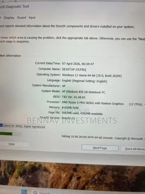Laptop HP EliteBook 855 G8 8GB AMD Ryzen 5 SSD 256GB