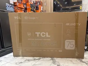 High Efficient TCL 75 Inch Qled Smart Screen Television(Black)2025