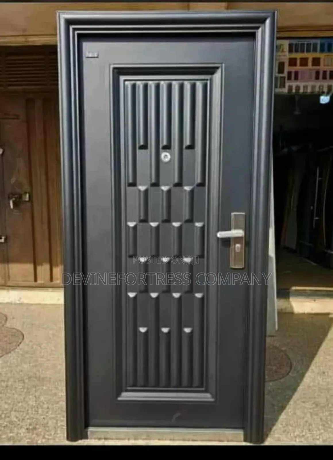 High Quality Rough Steel Black Design Door Single Available in DFF Des