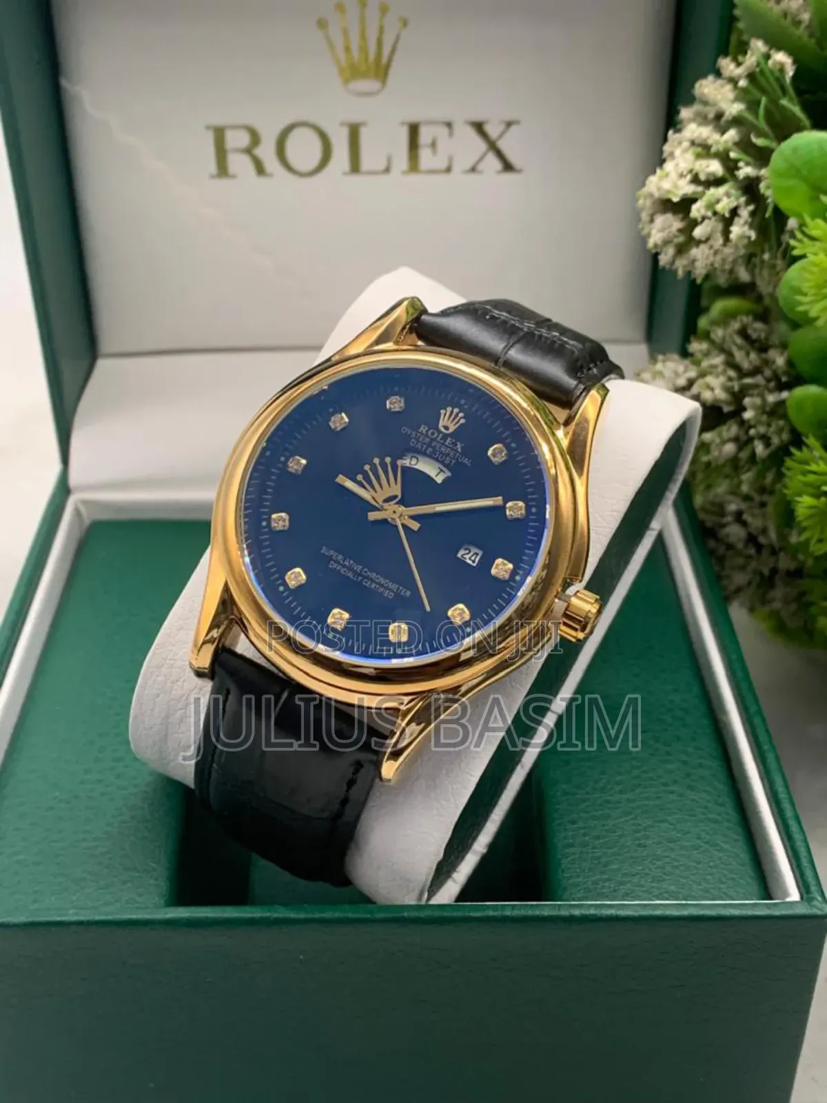 Rolex Leather Watch