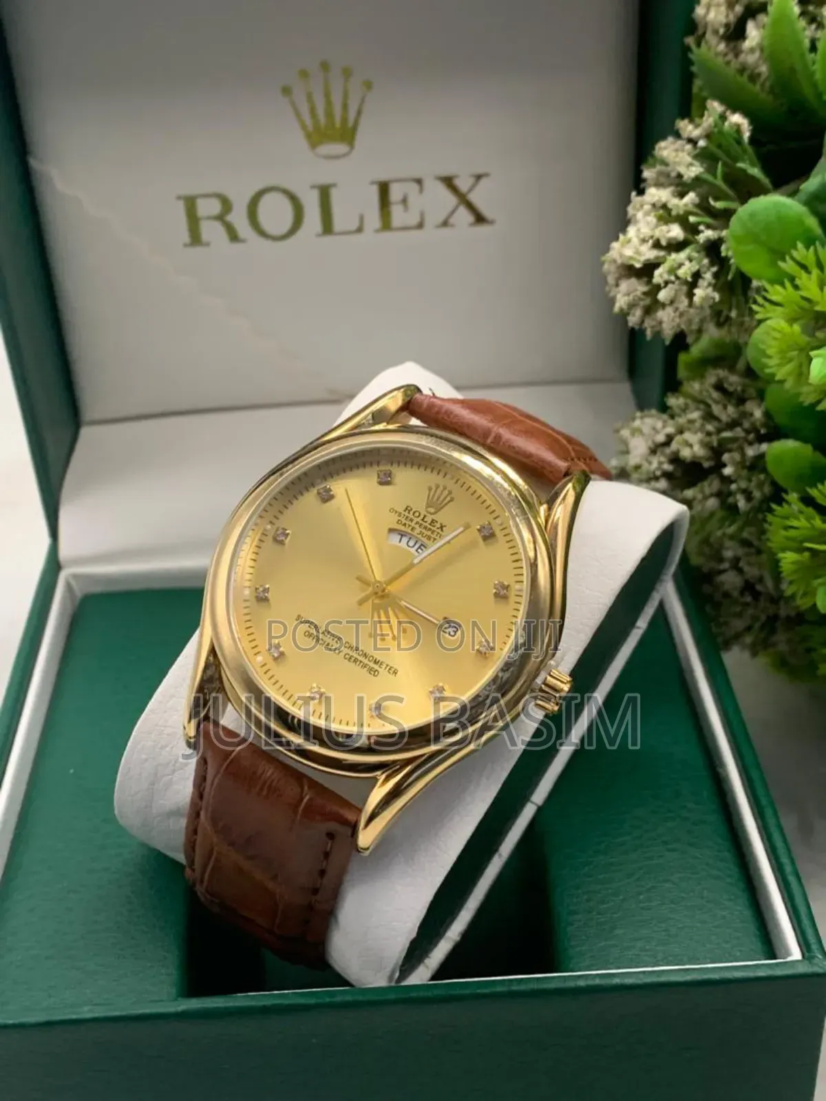 Rolex Leather Watch