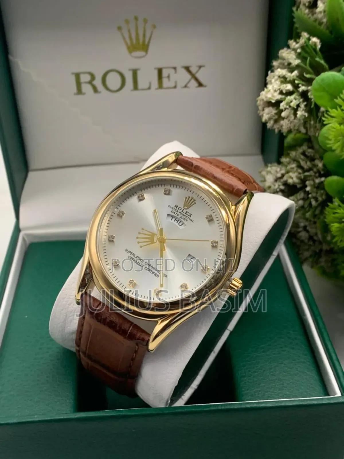 Rolex Leather Watch
