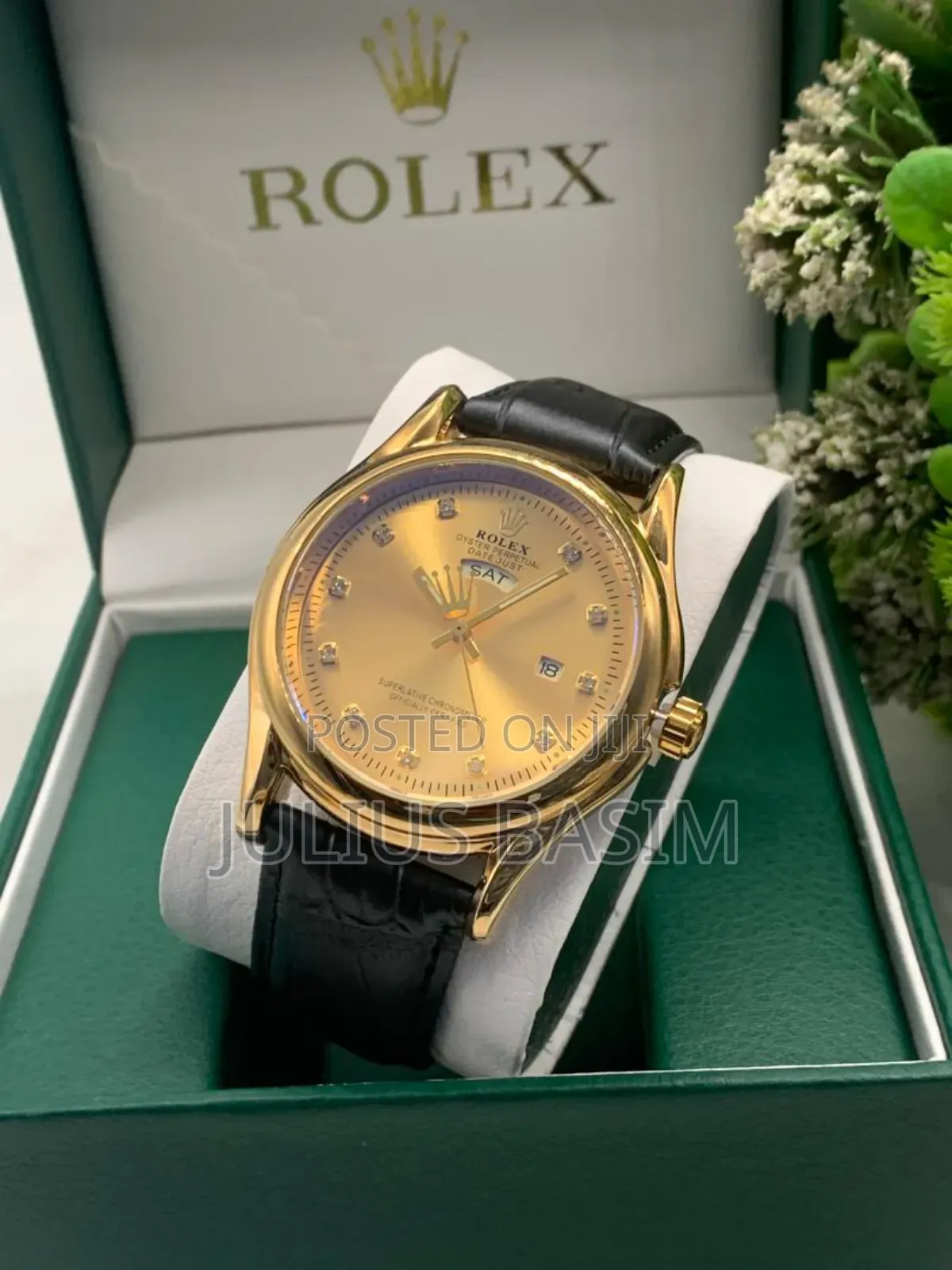 Rolex Leather Watch