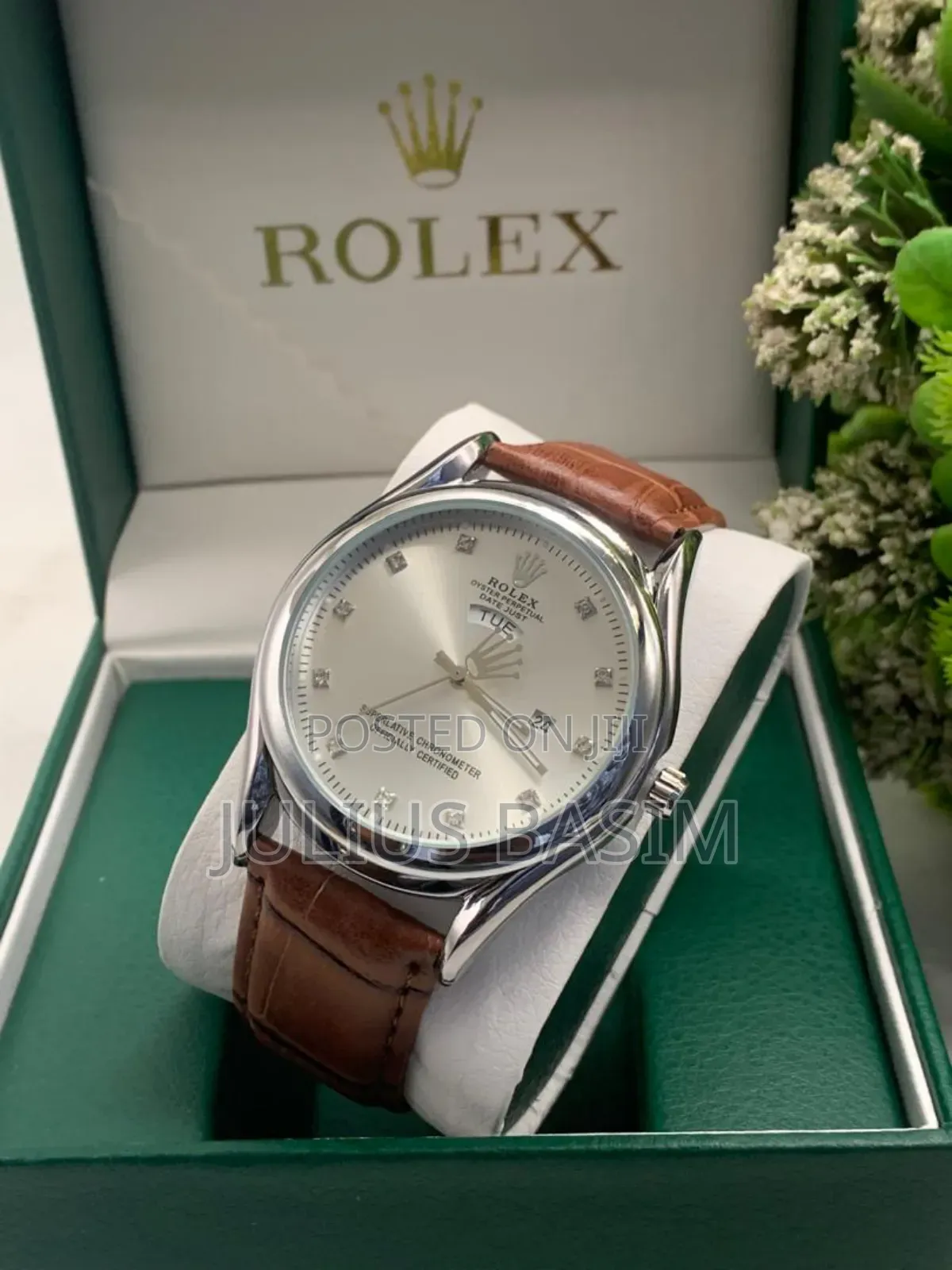 Rolex Leather Watch