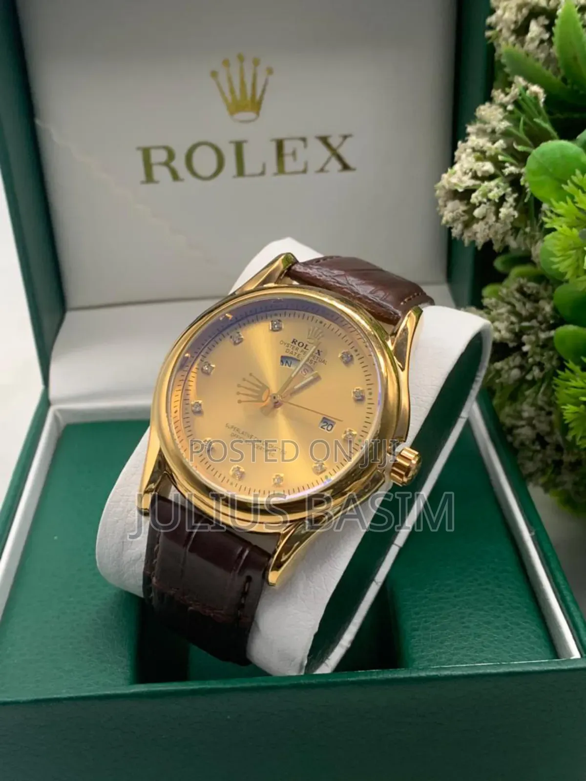 Rolex Leather Watch