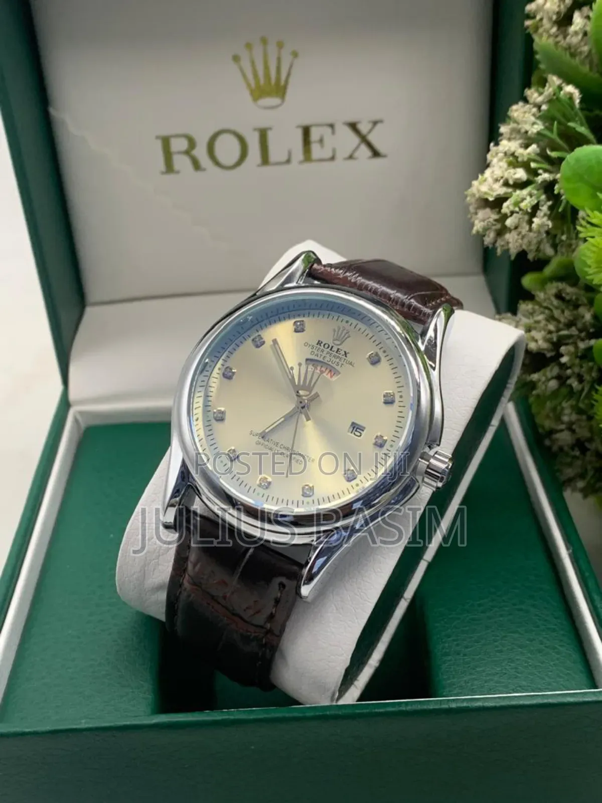 Rolex Leather Watch