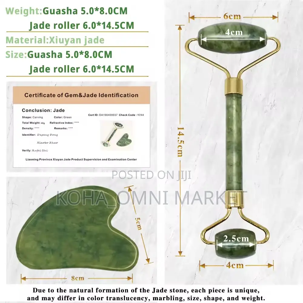 2pcs Gua Sha and Jade Roller
