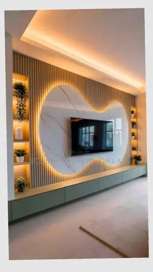 Modern Waves Marble Tv Console