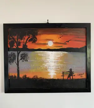 Hand-Painted Sunset Art by Ohiah-Available for Sale.