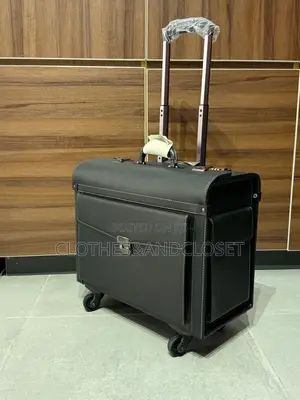 Tectake Black Leather Traveling Bag