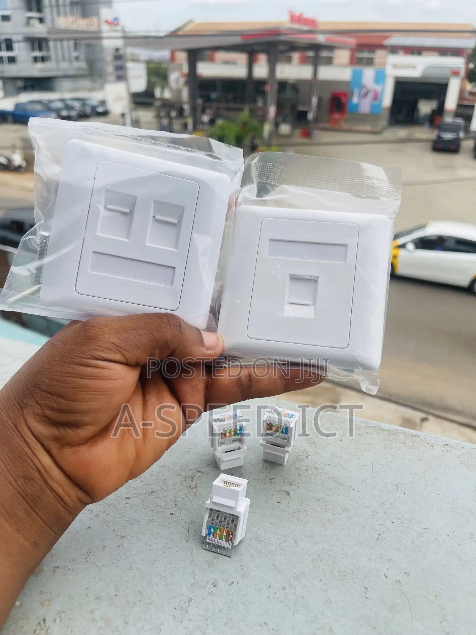 Rj45 Single/Double Face Plate With Keystone Jacks