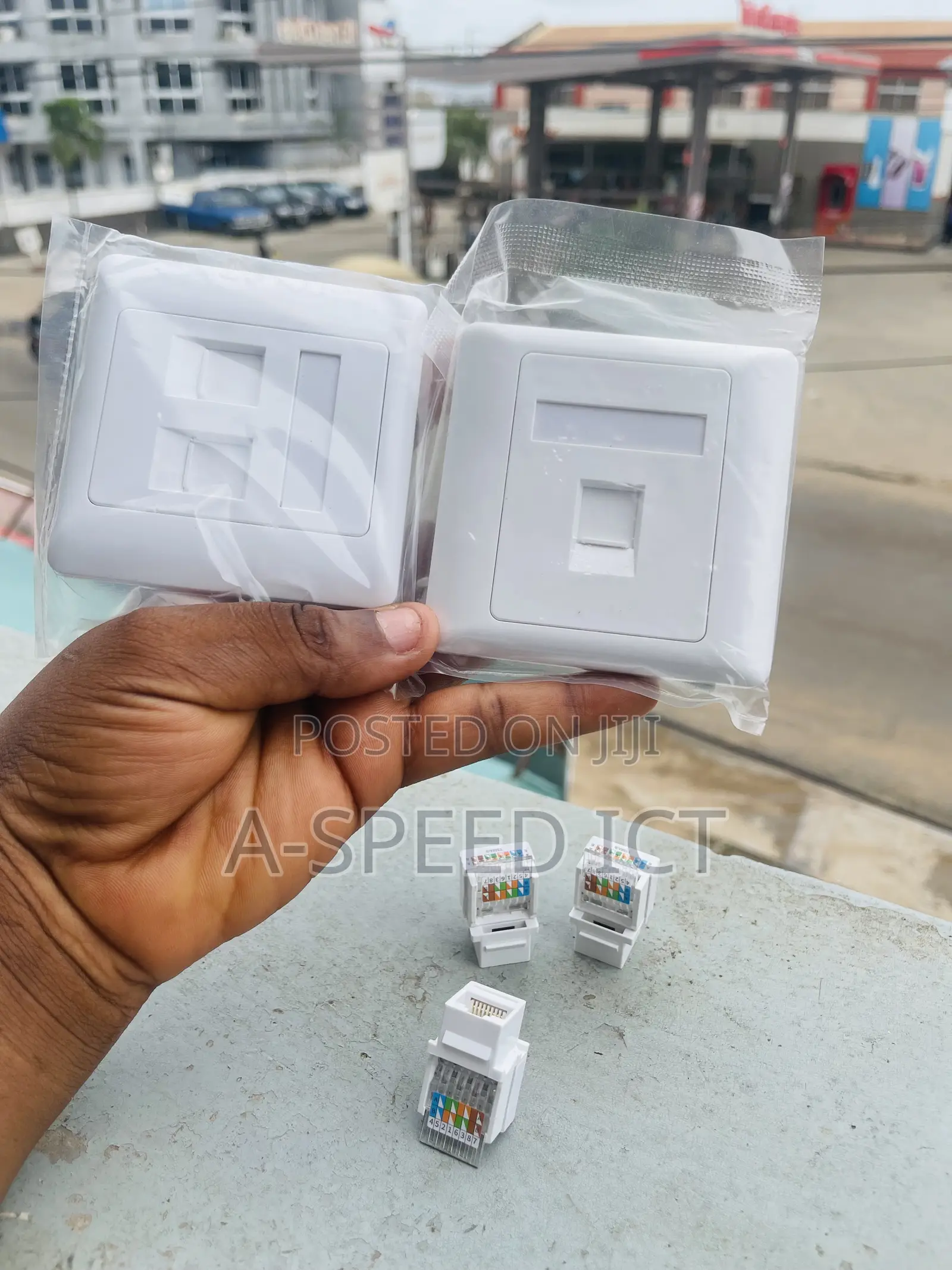 Rj45 Single/Double Face Plate With Keystone Jacks