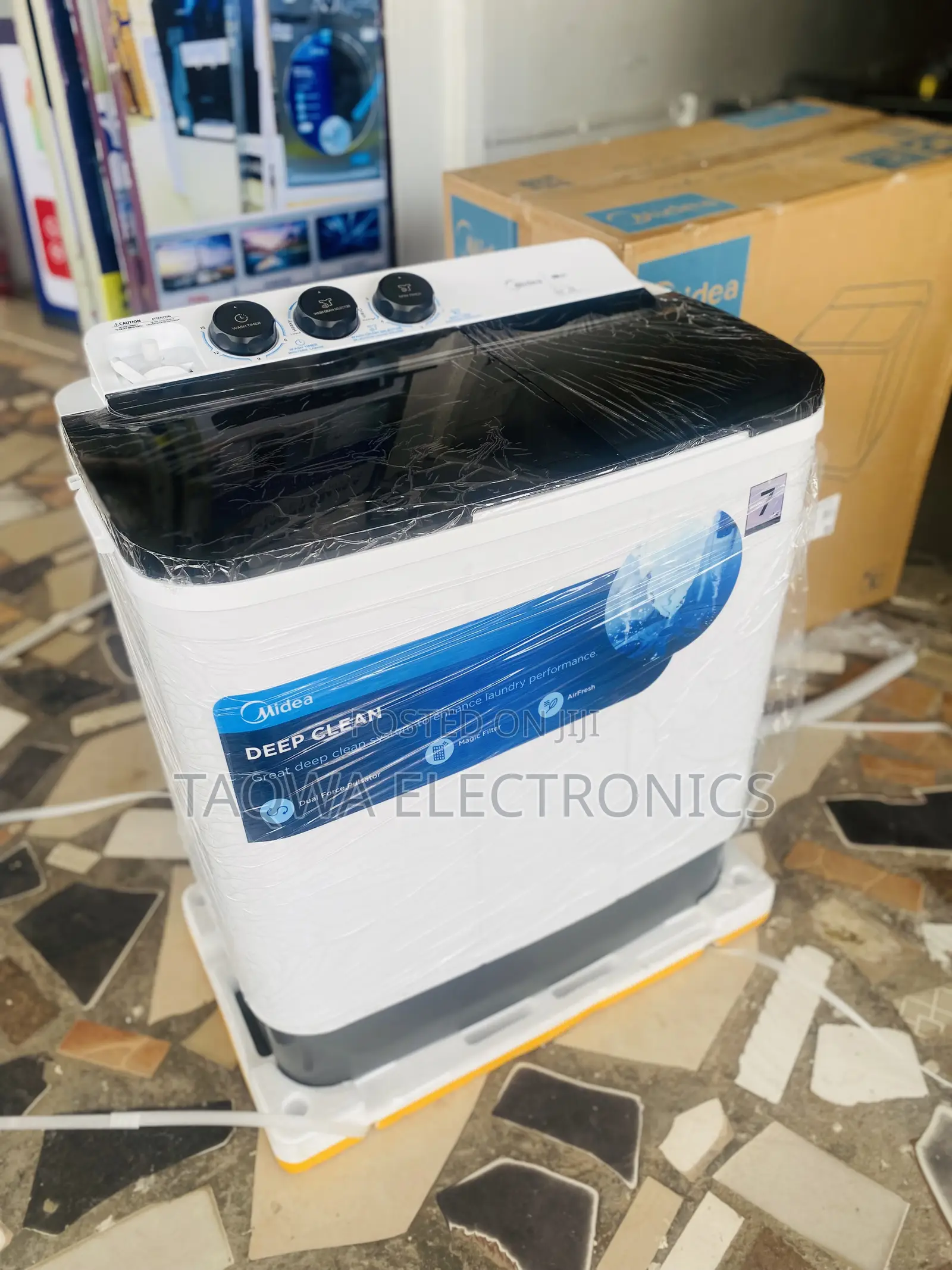 Portable 7kg Midea Semi Automatic Washing Machine