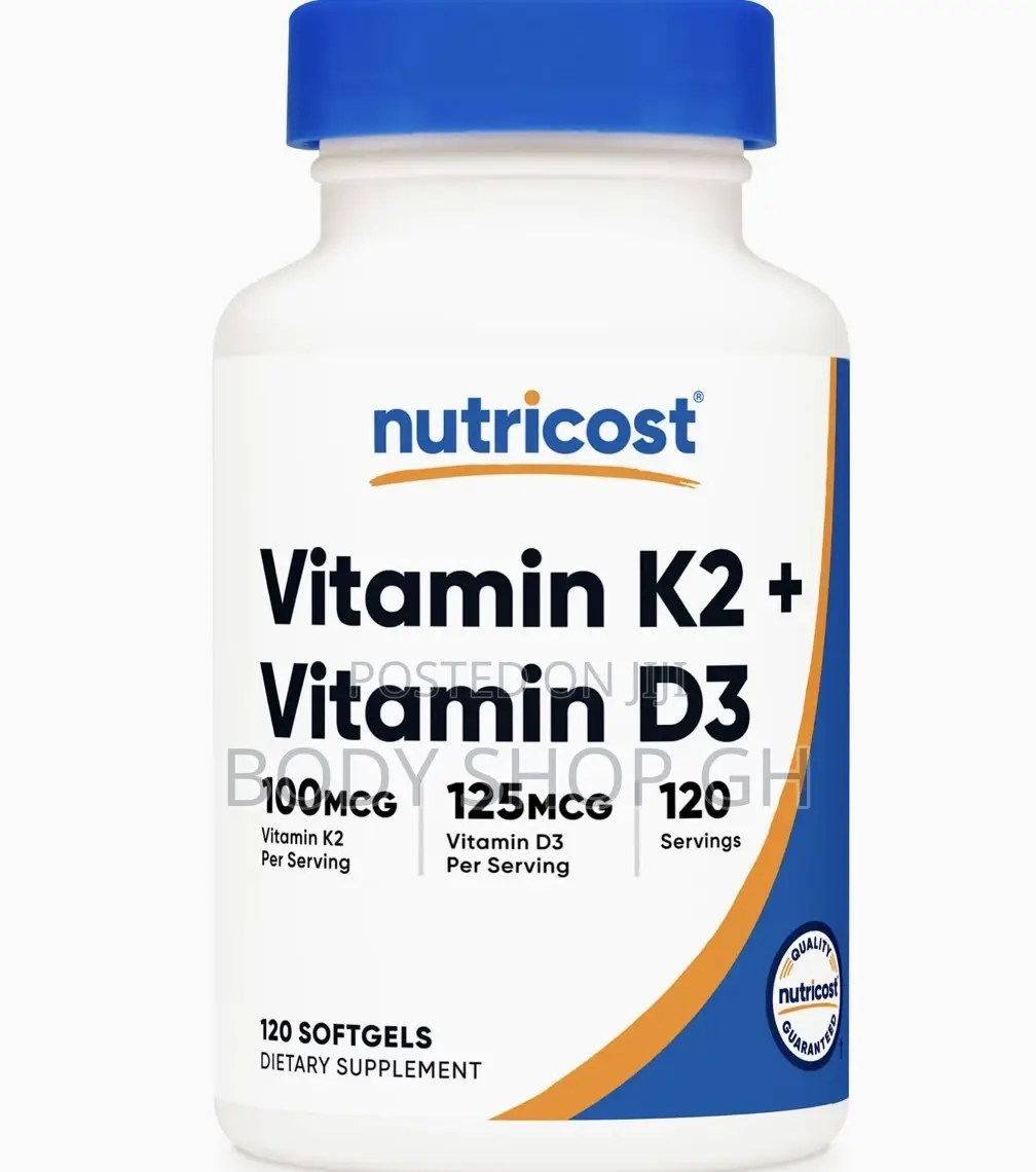 Vitamin D3 + Vitamin K-2 (5000 Iu D3 / 100mcg Mk7), 120 Softgels –