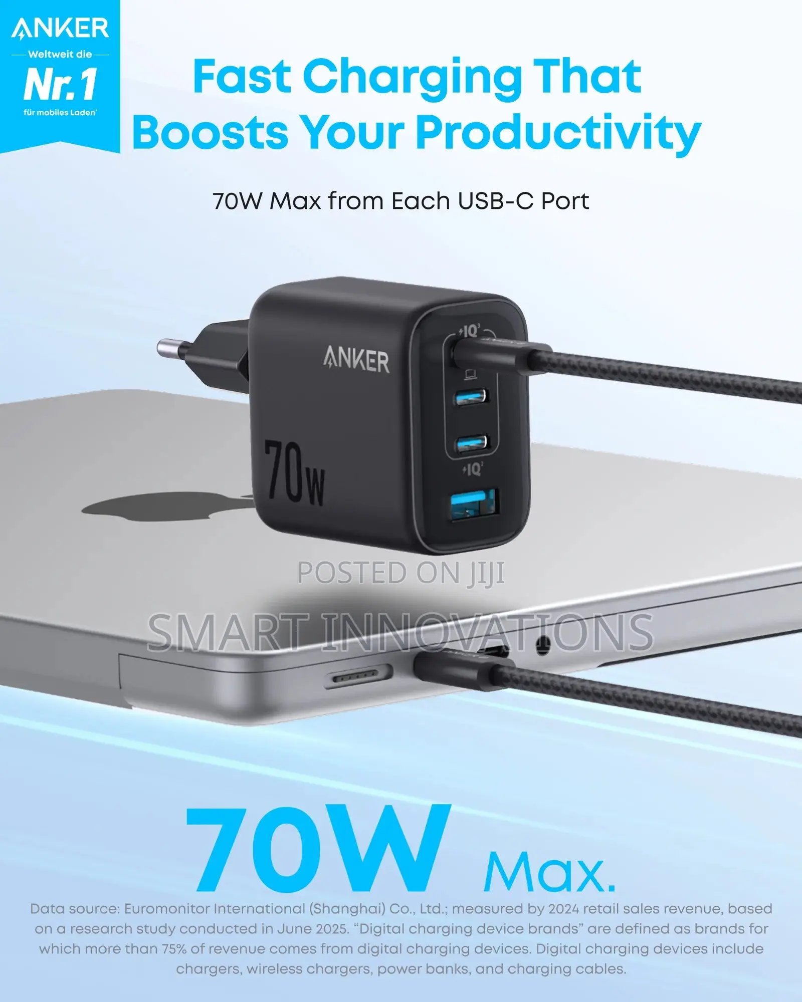 Anker Zolo Charger (70w, 4-port, Pd 3.0)