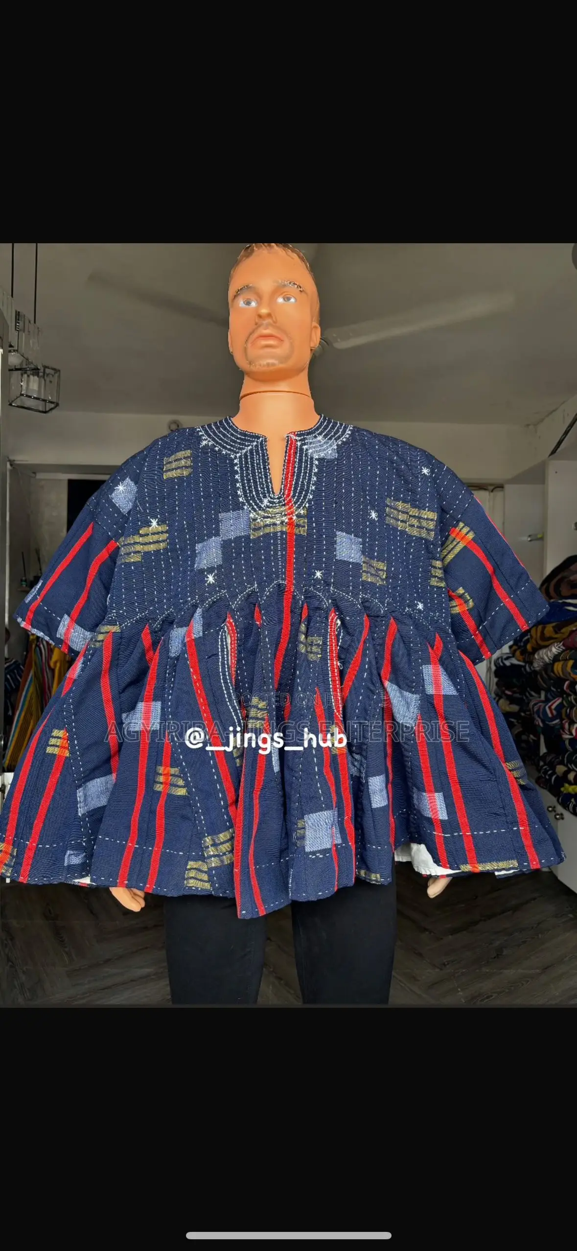 Blue Strips Men Smock