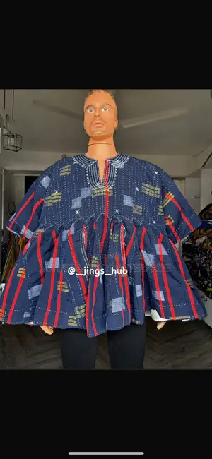 Blue Strips Men Smock