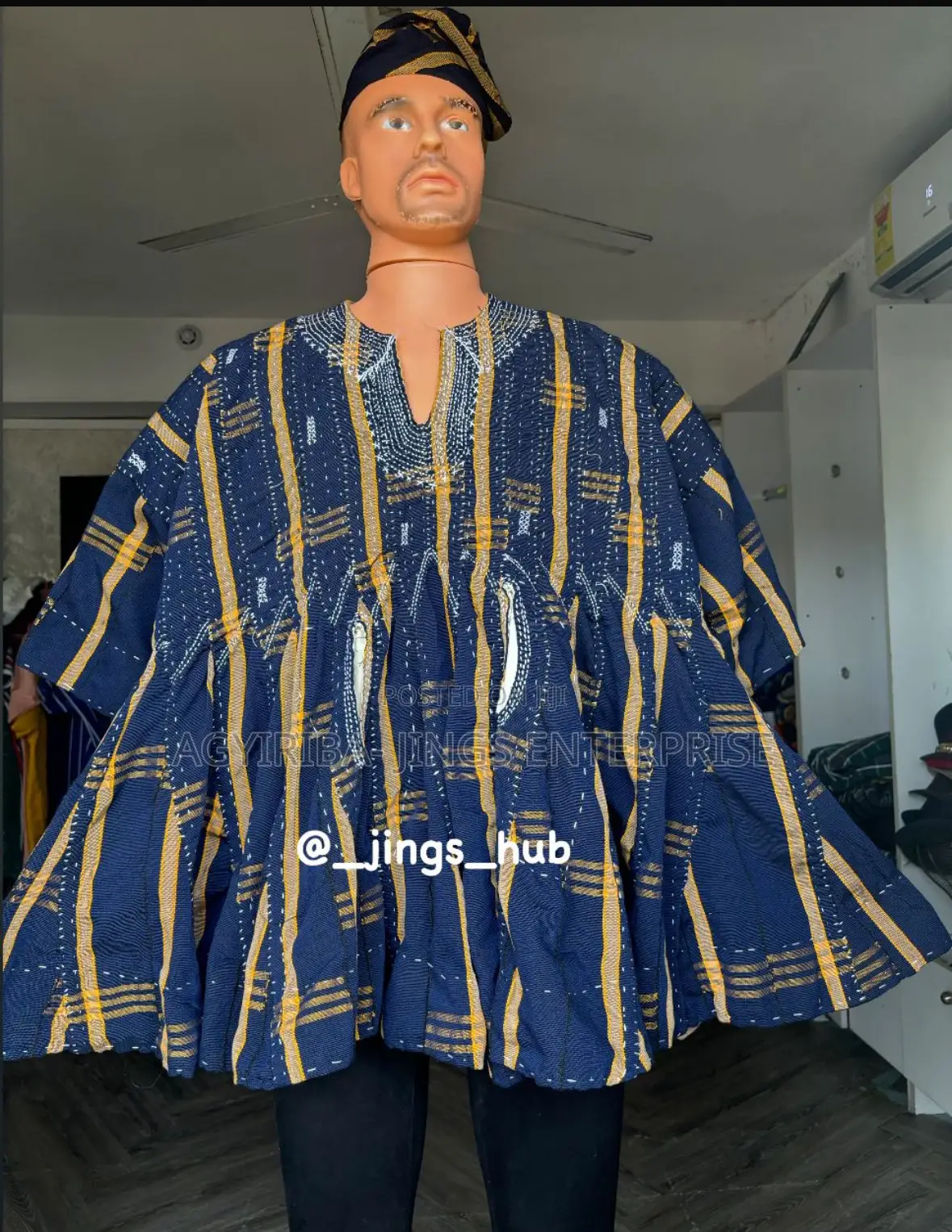 Blue Strips Men Smock