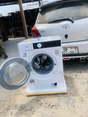 Ultra Modern Sleek Midea Mfa06d80b/W 8/6kg Front Load Midea